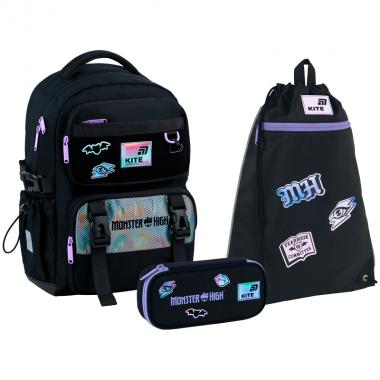 Набір "Kite" /SET_MH26-1022M/  рюкзак + пенал + сумка для взуття 1022 Monster High (1/6)