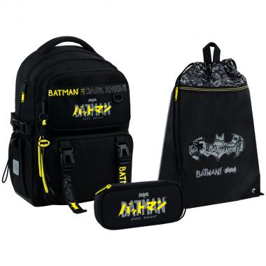 Набір "Kite" /SET_DC26-1022M/  рюкзак + пенал + сумка для взуття 1022 DC Batman (1/6)