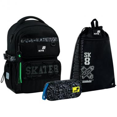 Набір "Kite" /SET_K26-1022M-2/  рюкзак + пенал + сумка для взуття 1022 Skater (1/6)