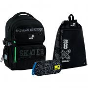 Набір "Kite" /SET_K26-1022M-2/ рюкзак + пенал + сумка для взуття 1022 Skater (1/6)