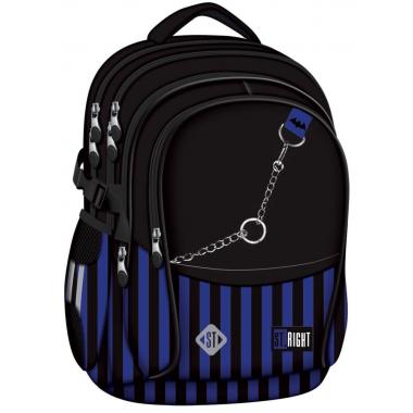 Рюкзак шкільний "ST.RIGHT" /BP01/ BLACK & BLUE 667503, 43*32*21 см