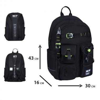 Рюкзак шкільний "YES" /550480/ TS-43L Just Black 43*30*16см (1/12)