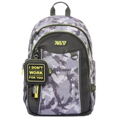 Рюкзак шкільний "YES" /550405/ TS-60S Grey 42*28*14см (1/10)