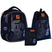 Набір "Kite" /SET_K25-555S-3/ рюкзак + пенал + сумка для взуття 555 Speed Zone (1/4)