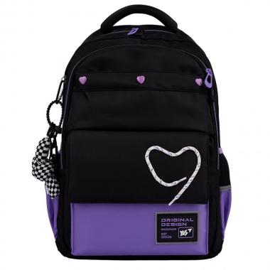Рюкзак шкільний "YES" /559923/ TS-48 Purple Hearts 45*31*15см (1/15)